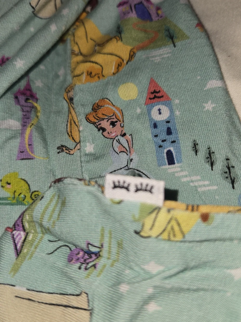 Disney Little Sleepies Princess Print Footed One-Piece Pajamas VGUC SZ 12-18M